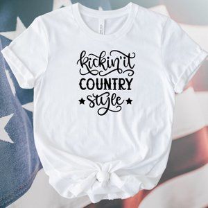 Cowgirl, Trendy, Graphic T-Shirt Kick-in It Country Style